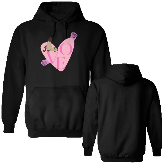Love Cat nostalgia Double Sided Hoodies