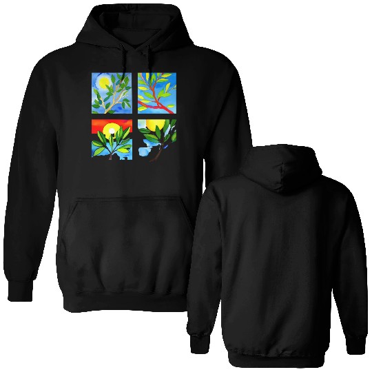 Laughing Olive Branch - Sustainable Harmony Double Sided Hoodies