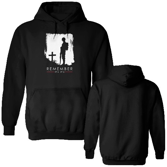 Remember 1914 - 1918 WW1 Veteran Double Sided Hoodies