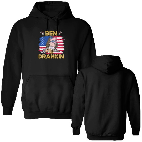 Ben Drankin US President Independence Day Double Sided Hoodies