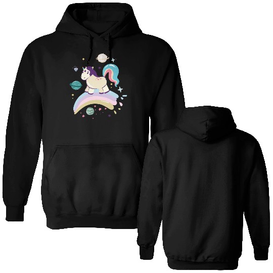 Unicorn rainbow Double Sided Hoodies