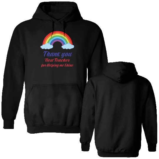 Thank you Best Teacher for helping me Shining Double Sided Hoodies