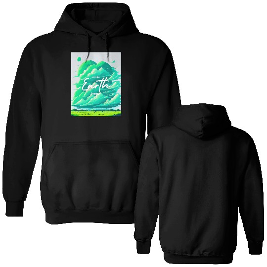 Make earth happy Double Sided Hoodies