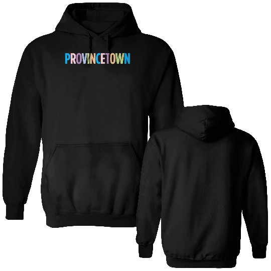 Provincetown Massachusetts Colorful Vacation Double Sided Hoodies