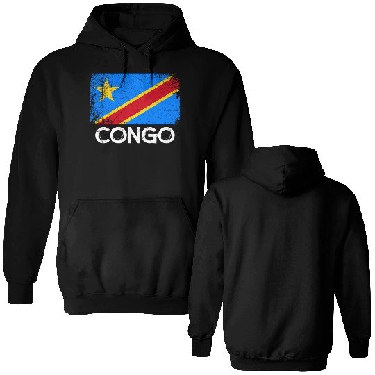 Congolese Flag Made In Congo Double Sided Hoodies