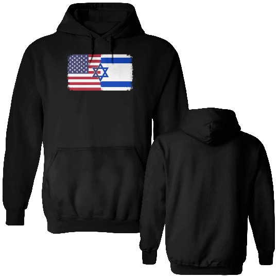Israel Usa Flag Double Sided Hoodies