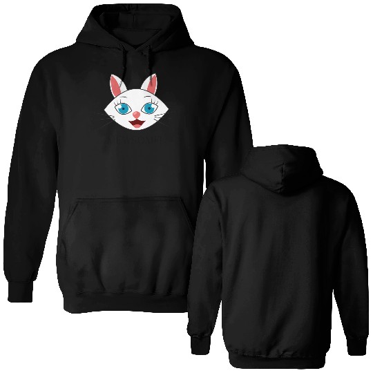 Mewsome White Cat Face Double Sided Hoodies
