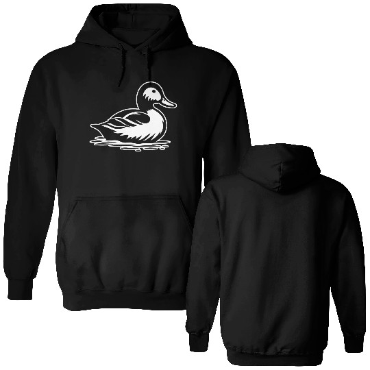 Duck Bird Nature Pond Double Sided Hoodies