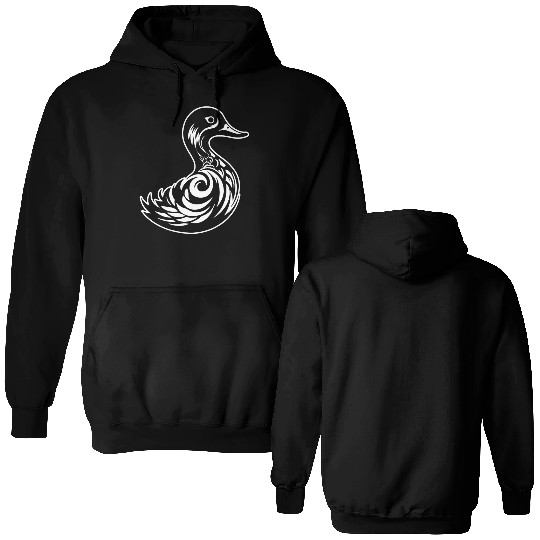Duck Bird Nature Pond Double Sided Hoodies