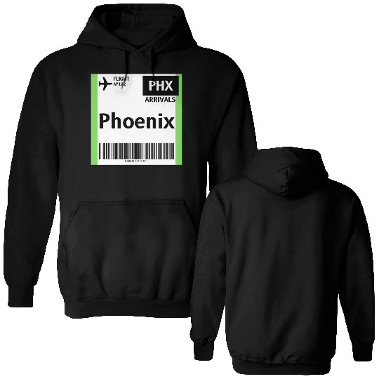 airplane ticket phoenix Double Sided Hoodies