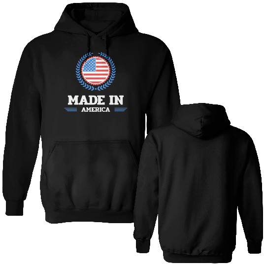 made in america red girl love Double Sided Hoodies