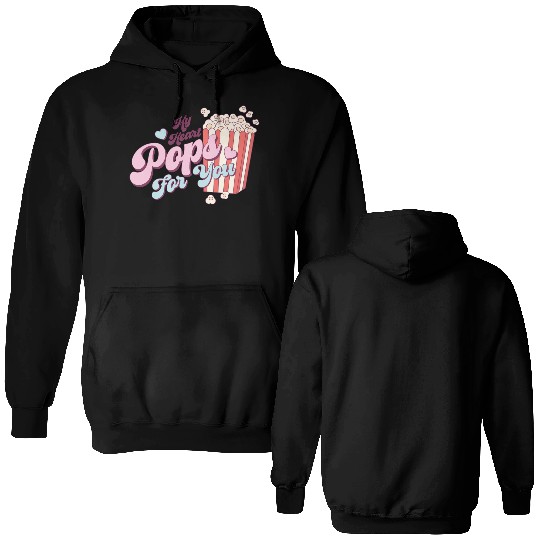 Retro Valentine nostalgia Double Sided Hoodies