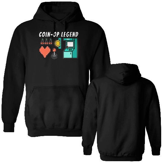 Coin Op Legend Arcade Gaming 80s Retro Gamer Double Sided Hoodies