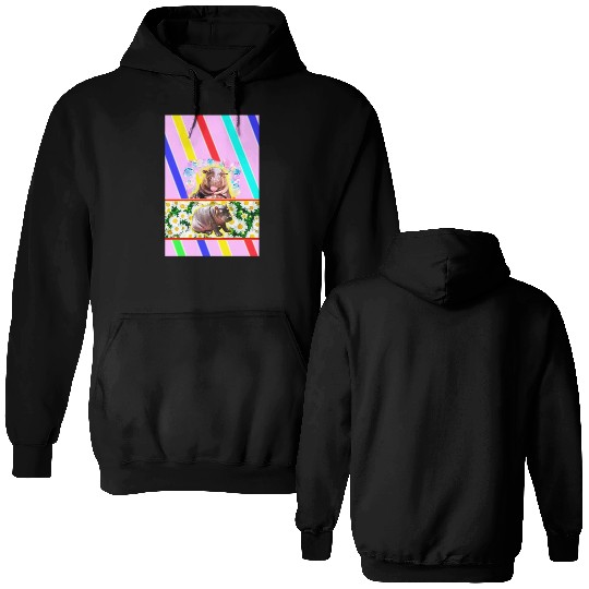 WILD NATURE. HIPPO design collection Double Sided Hoodies
