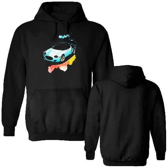 Running car Double Sided Hoodies