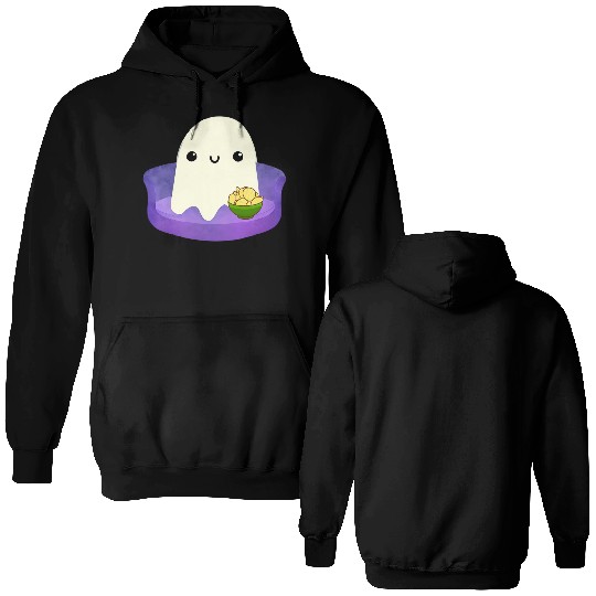 Couch Potato Ghost With Potato Chips Double Sided Hoodies