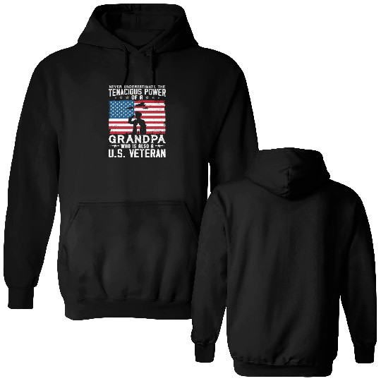 US Army Veteran Grandpa Double Sided Hoodies