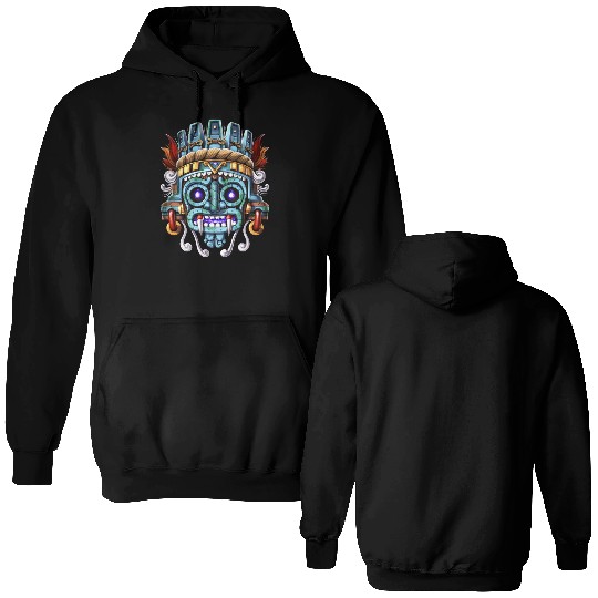 Aztec God Tlaloc Double Sided Hoodies