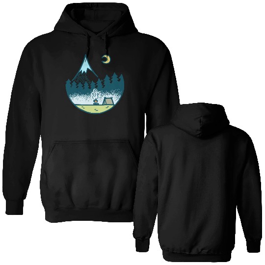 Keep It Simple (Camping At Night) Double Sided Hoodies