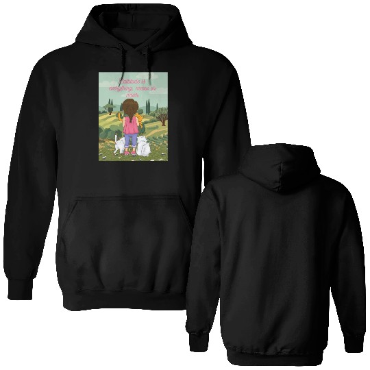 Cattitude is everything meow or never Double Sided Hoodies