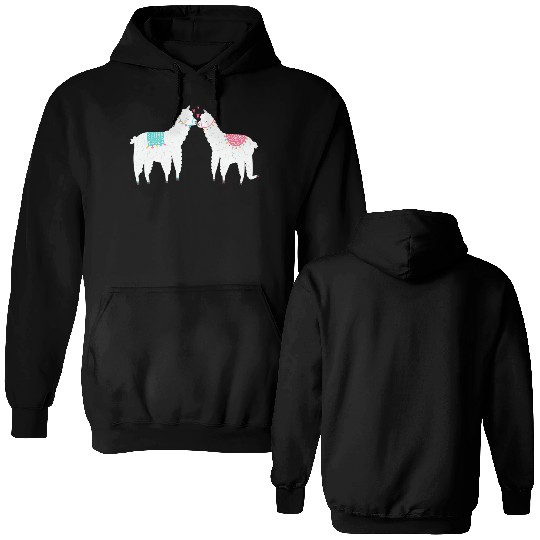 Llama Summer Wedding Anniversary Enet Double Sided Hoodies