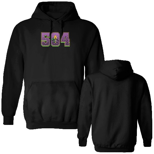 504 Mardi Gras Double Sided Hoodies