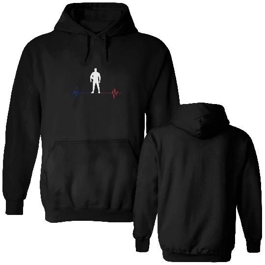 hertbeat rugby france Double Sided Hoodies