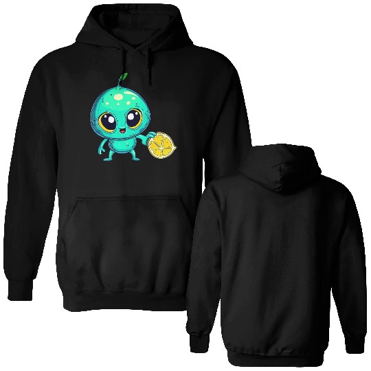 Alien Fruit Magic: Sweet Lemon from Outer Space Double Sided Hoodies