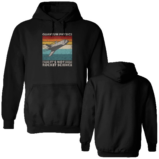 Funny Retro 80´s Rocket Science Quantum Physics Double Sided Hoodies