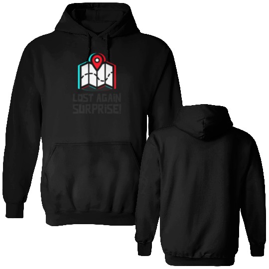 Lost again surprise Double Sided Hoodies