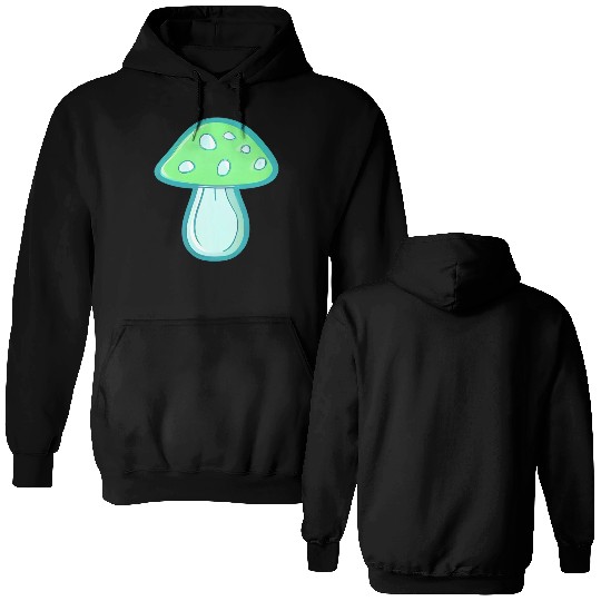 Mushroom CV2 Light Green and Blue Double Sided Hoodies