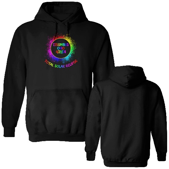 Total Solar Eclipse Columbus Ohio 4/28/24 Kids Double Sided Hoodies
