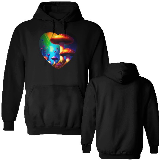 Love mushrooms Double Sided Hoodies