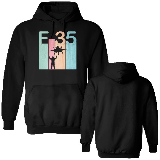 F35 Vintage Air Force Fighter Jets Double Sided Hoodies