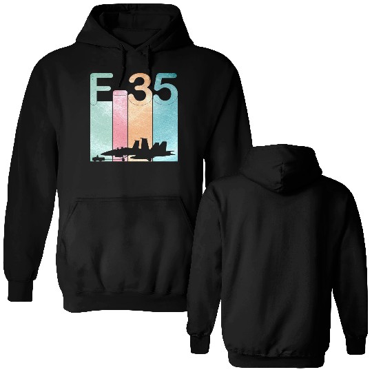 F35 Vintage Air Force Fighter Jets Double Sided Hoodies