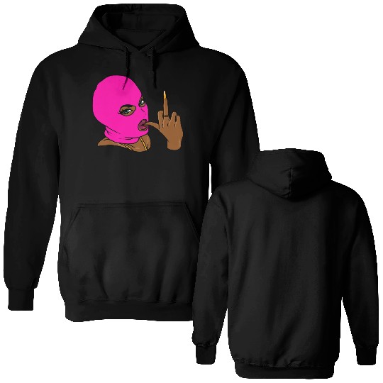 HustleSkillz com Gansta Goddess 12 Pink Double Sided Hoodies