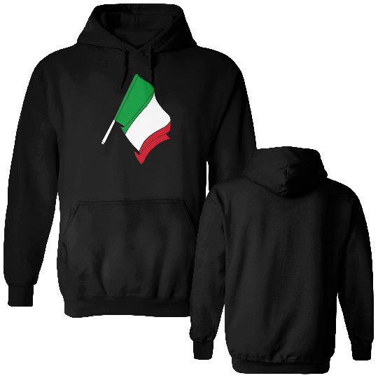 Flag of Italy Double Sided Hoodies