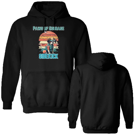 Courageous Canine Companion Double Sided Hoodies