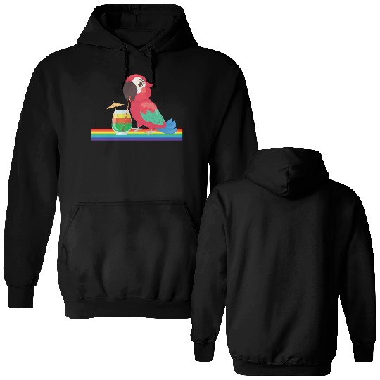 parrot bird of jimmy buffett Double Sided Hoodies