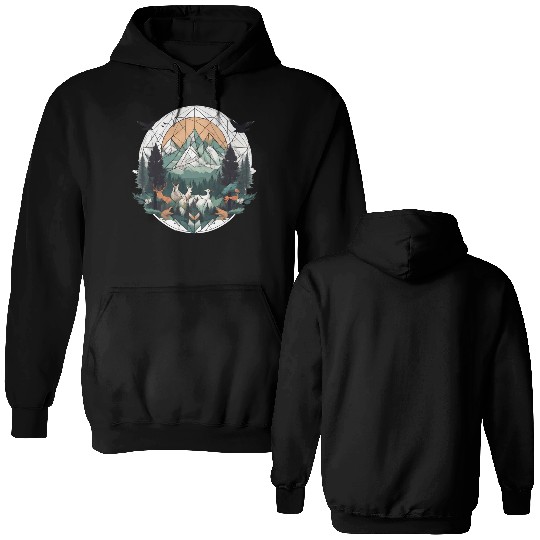 Geoforest Tapestry Double Sided Hoodies