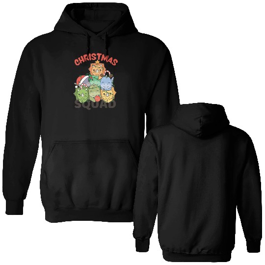 Dinosaur Christmas Tree Christmas Squad Dinos Double Sided Hoodies