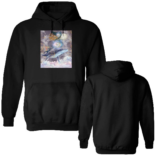 Whale's Celestial Journey Double Sided Hoodies