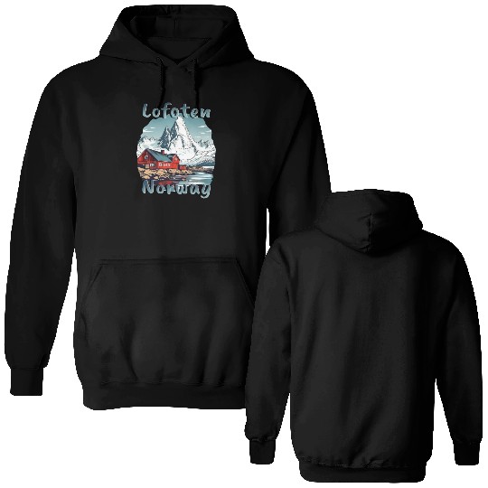 Lofoten Norway Nature Paradise Double Sided Hoodies