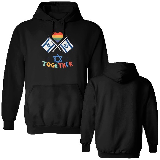 LGBTQ community STANDS WITH ISRAEL Double Sided Hoodies