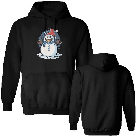 frosty snowman creepy Double Sided Hoodies