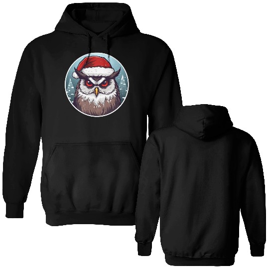 Christmas owl Double Sided Hoodies