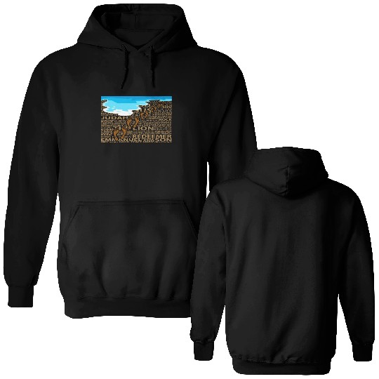 Jesus' Guiding Footprints Sand Double Sided Hoodies
