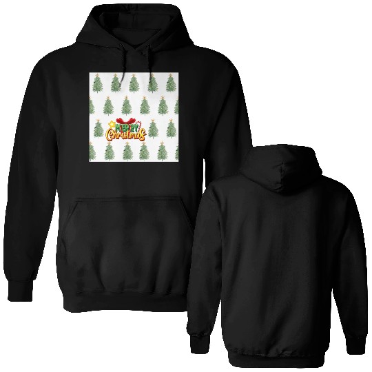Green Christmas Tree Pattern Double Sided Hoodies