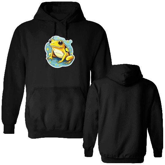 Golden Poison Frog Illustration Double Sided Hoodies
