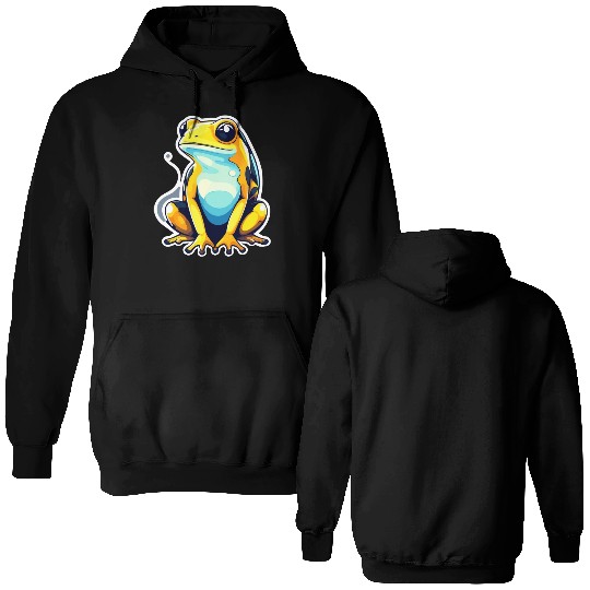 Golden Poison Frog Illustration Double Sided Hoodies